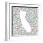 California Outline in a Square Icon-aperitivi-Framed Art Print