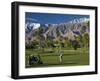 California, Palm Springs, Desert Princess Golf Course and Mountains, Winter, USA-Walter Bibikow-Framed Photographic Print