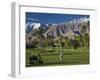 California, Palm Springs, Desert Princess Golf Course and Mountains, Winter, USA-Walter Bibikow-Framed Photographic Print