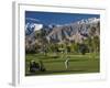 California, Palm Springs, Desert Princess Golf Course and Mountains, Winter, USA-Walter Bibikow-Framed Photographic Print