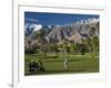 California, Palm Springs, Desert Princess Golf Course and Mountains, Winter, USA-Walter Bibikow-Framed Photographic Print