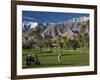 California, Palm Springs, Desert Princess Golf Course and Mountains, Winter, USA-Walter Bibikow-Framed Photographic Print