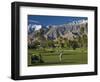 California, Palm Springs, Desert Princess Golf Course and Mountains, Winter, USA-Walter Bibikow-Framed Photographic Print