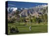 California, Palm Springs, Desert Princess Golf Course and Mountains, Winter, USA-Walter Bibikow-Stretched Canvas