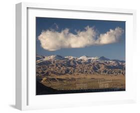 California, Palm Springs, San Bernardino Mountains and Wind Generators, USA-Walter Bibikow-Framed Photographic Print