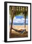 California - Palms and Hammock-Lantern Press-Framed Art Print