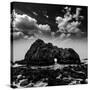 California Pfeiffer Beach in Big Sur State Park Dramatic Black and White Rocks and Waves-holbox-Stretched Canvas