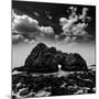 California Pfeiffer Beach in Big Sur State Park Dramatic Black and White Rocks and Waves-holbox-Mounted Photographic Print