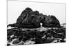 California Pfeiffer Beach in Big Sur State Park Dramatic Black and White Rocks and Waves-holbox-Mounted Photographic Print