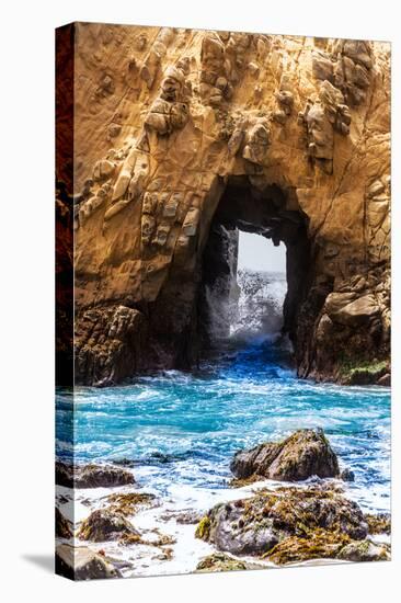 California Pfeiffer Beach in Big Sur State Park Rocks and Waves-holbox-Stretched Canvas