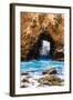 California Pfeiffer Beach in Big Sur State Park Rocks and Waves-holbox-Framed Photographic Print