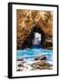 California Pfeiffer Beach in Big Sur State Park Rocks and Waves-holbox-Framed Photographic Print