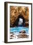 California Pfeiffer Beach in Big Sur State Park Rocks and Waves-holbox-Framed Photographic Print