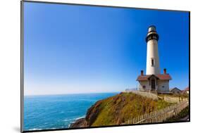 California Pigeon Point Lighthouse in Cabrillo Hwy Coastal Highway State Route 1-holbox-Mounted Photographic Print