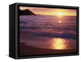 California, Point Lobos, Sunset over a Beach on the Pacific Ocean-Christopher Talbot Frank-Framed Stretched Canvas