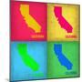 California Pop Art Map 1-NaxArt-Mounted Art Print