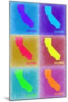 California Pop Art Map 2-NaxArt-Mounted Art Print