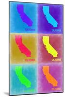 California Pop Art Map 2-NaxArt-Mounted Art Print