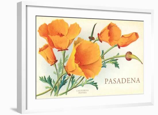 California Poppies, Pasadena, California-null-Framed Art Print