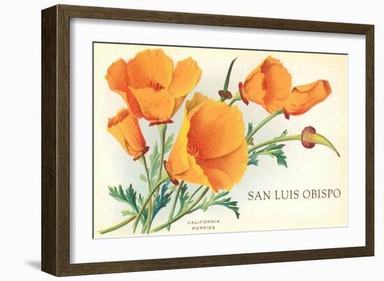 California Poppies, San Luis Obispo-null-Framed Art Print