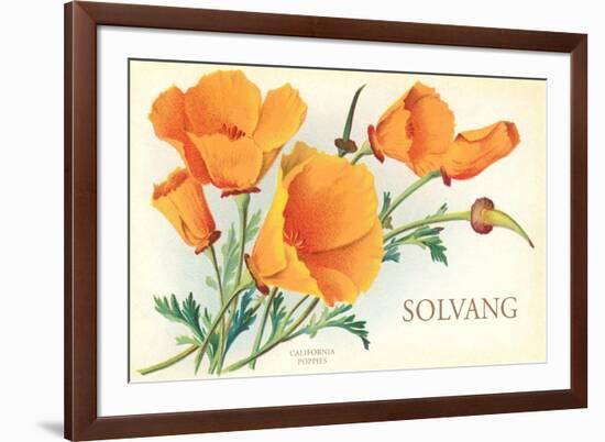 California Poppies, Solvang-null-Framed Premium Giclee Print