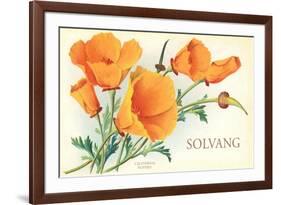 California Poppies, Solvang-null-Framed Premium Giclee Print