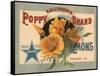 California Poppy Brand - Redlands, California - Citrus Crate Label-Lantern Press-Framed Stretched Canvas