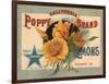 California Poppy Brand - Redlands, California - Citrus Crate Label-Lantern Press-Framed Art Print