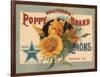 California Poppy Brand - Redlands, California - Citrus Crate Label-Lantern Press-Framed Art Print