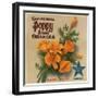 California Poppy Brand - Redlands, California - Citrus Crate Label-Lantern Press-Framed Art Print