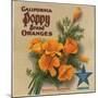 California Poppy Brand - Redlands, California - Citrus Crate Label-Lantern Press-Mounted Art Print