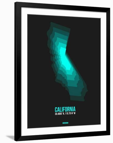 California Radiant Map 3-NaxArt-Framed Art Print