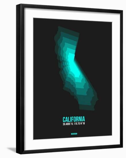 California Radiant Map 3-NaxArt-Framed Art Print