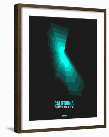 California Radiant Map 3-NaxArt-Framed Art Print