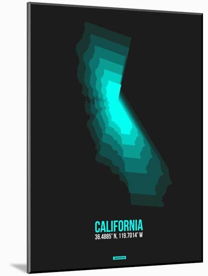 California Radiant Map 3-NaxArt-Mounted Art Print