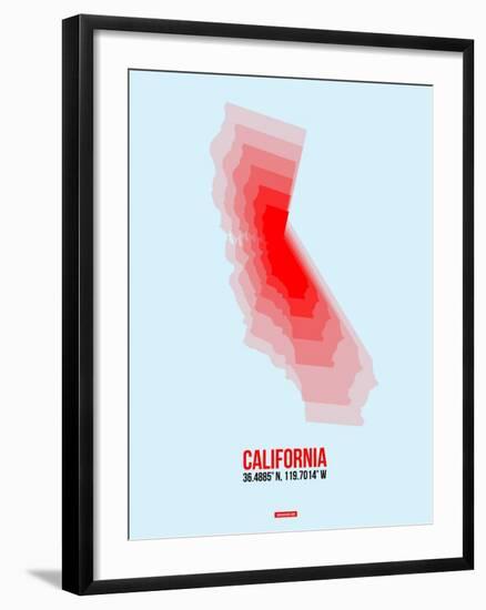 California Radiant Map 4-NaxArt-Framed Art Print