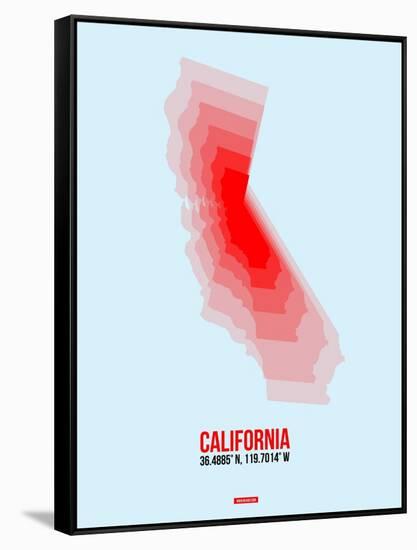 California Radiant Map 4-NaxArt-Framed Stretched Canvas