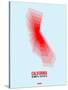 California Radiant Map 4-NaxArt-Stretched Canvas