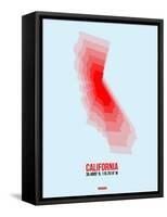 California Radiant Map 4-NaxArt-Framed Stretched Canvas