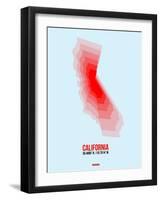 California Radiant Map 4-NaxArt-Framed Art Print