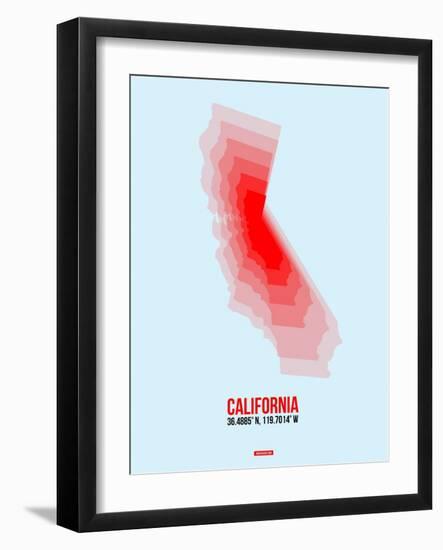 California Radiant Map 4-NaxArt-Framed Art Print