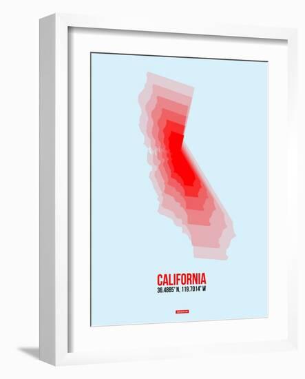 California Radiant Map 4-NaxArt-Framed Art Print