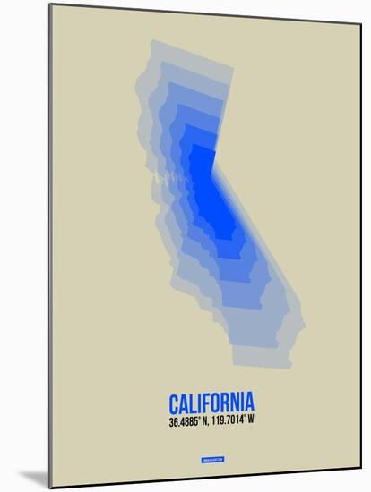 California Radiant Map 5-NaxArt-Mounted Art Print