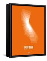 California Radiant Map 7-NaxArt-Framed Stretched Canvas