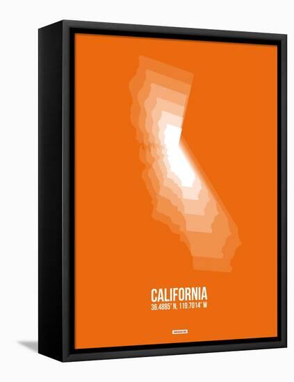 California Radiant Map 7-NaxArt-Framed Stretched Canvas