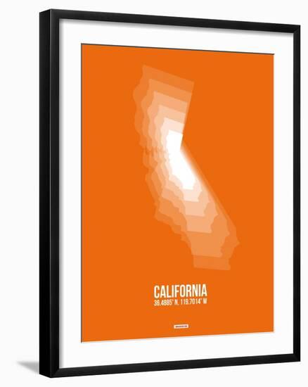 California Radiant Map 7-NaxArt-Framed Art Print