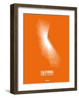 California Radiant Map 7-NaxArt-Framed Art Print