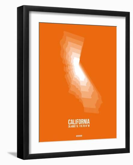 California Radiant Map 7-NaxArt-Framed Art Print