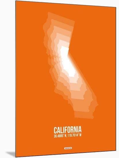 California Radiant Map 7-NaxArt-Mounted Art Print