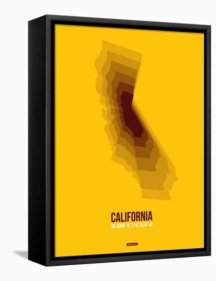 California Radiant Map 8-NaxArt-Framed Stretched Canvas